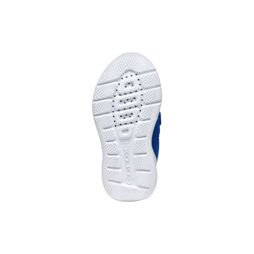 Geox Sprintye Baby Blue Sneakers Breathable Mesh Leather Effect Low Cut Running Shoe Style for Baby Boys Size 23 Comfortable and Stylish - Geox - Image 19