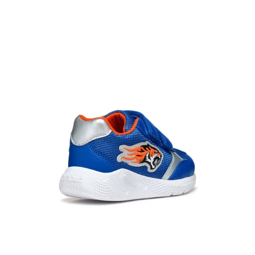 Geox Sprintye Baby Blue Sneakers Breathable Mesh Leather Effect Low Cut Running Shoe Style for Baby Boys Size 23 Comfortable and Stylish - Geox - Image 6