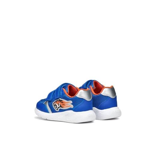 Geox Sprintye Baby Blue Sneakers Breathable Mesh Leather Effect Low Cut Running Shoe Style for Baby Boys Size 23 Comfortable and Stylish - Geox - Image 9