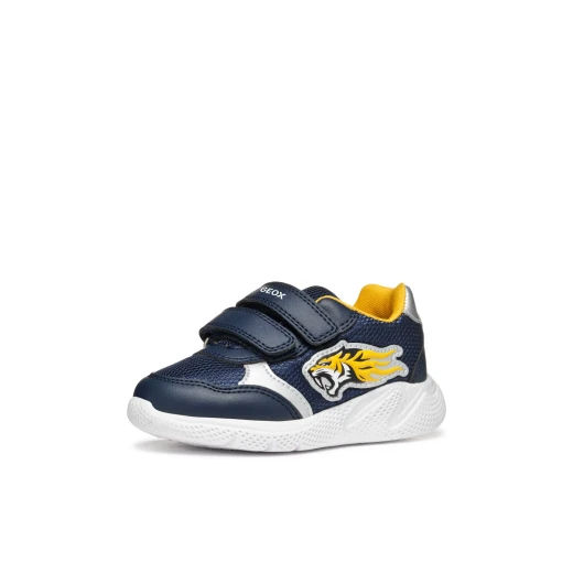 Geox Sprintye Baby Sneakers Navy Blue 22 Low Cut Breathable Mesh and Leather Effect Baby Boy Shoes Comfortable Running Shoe Aesthetic Modern Design SKU B554UB.01454.C4229 - Geox - Image 13