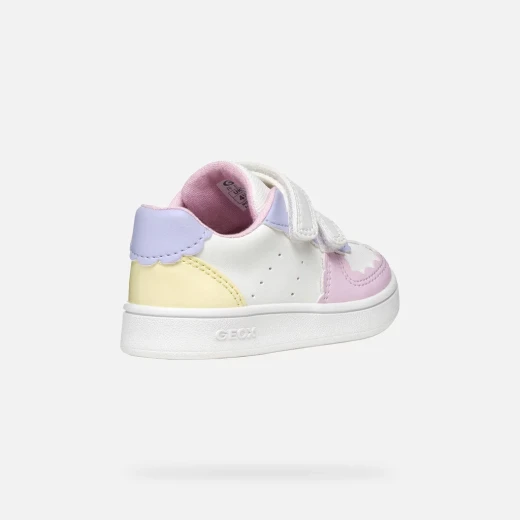 Eclyper Baby Girls' Low Cut White Sneakers 22 Size Leather Effect - Geox - Image 10