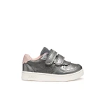 Eclyper Baby Girls Sneakers Grey Pearlescent Leather Effect 27 - Geox