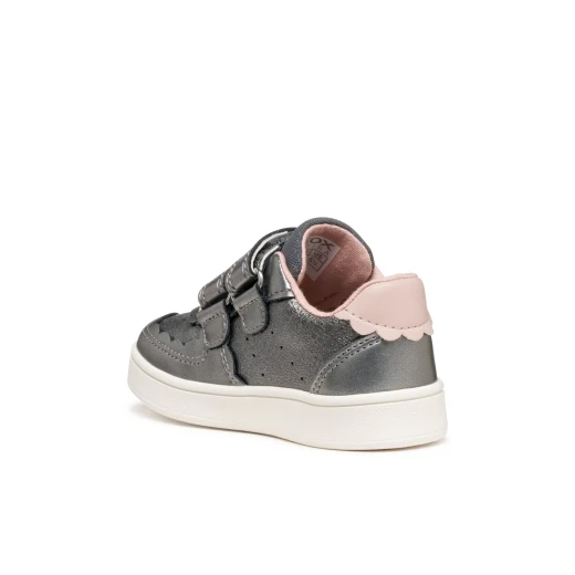 Eclyper Baby Girls Sneakers Grey Pearlescent Leather Effect 27 - Geox - Image 6