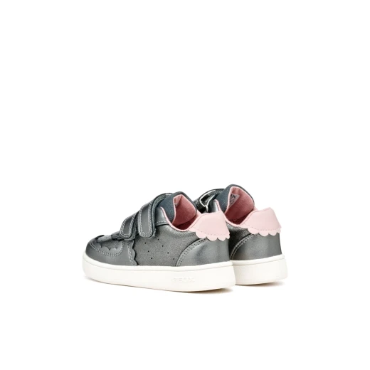 Eclyper Baby Girls Sneakers Grey Pearlescent Leather Effect 27 - Geox - Image 8