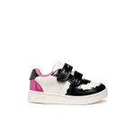 Eclyper Baby Girls Sneakers White Patent Leather Effect Sporty Design for Daily Wear Size 27 Crafted from Leather Effect Material Perfect for Little Feet - Geox