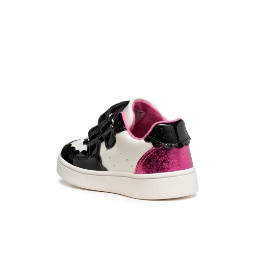 Eclyper Baby Sporty Sneakers for Baby Girls White Patent Detailing Size 26 Durable Leather Effect Comfortable Everyday Wear B555MA.05402.C0404 Fashionable Design - Geox - Image 6
