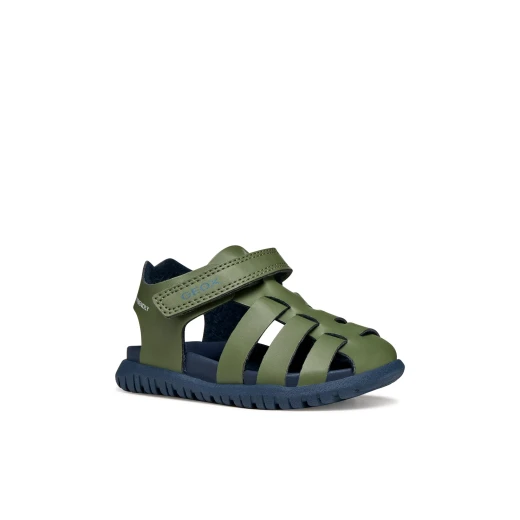 FUSBETTO Baby Boys' First Steps Sandals in Sage Green, Crafted from Canvas and Leatherette, Size 23, Perfect for Everyday Casual Wear - Geox - Image 3