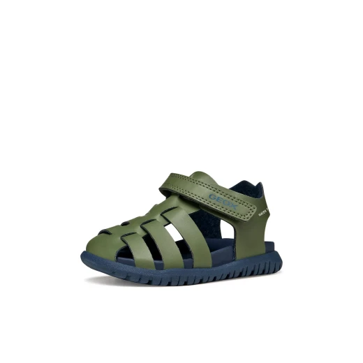 FUSBETTO Baby Zapito First Steps Sandals Sage Green Size 26 for Baby Boys Crafted from Canvas and Leather Effect Material Comfortable for Everyday Wear - Geox - Image 4