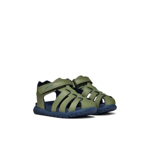 FUSBETTO Baby Boys' Zapito First Steps Sandals Sage Green Canvas and Leather Effect Material Casual Sporty Design Size 22 for Everyday Wear Partnership with Italian Podiatrists - Geox - Image 7