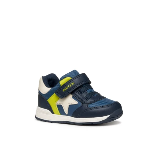 RISHON BABY Navy First Steps Sneakers for Baby Boys Lightweight Breathable Cushioned Sporty Design Nylon and Leather Effect Upper Size 22 for Everyday Comfort and Activity - Geox - Image 3