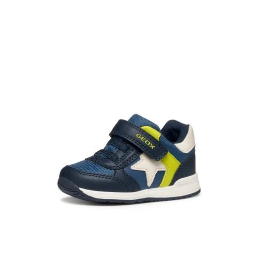 RISHON BABY Navy Lightweight First Steps Sneakers for Baby Boys, Leather Effect & Nylon Construction, Size 23 - Rishon - Image 4