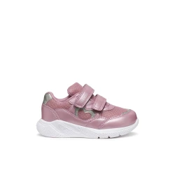 Geox Sprintye Baby Girls' Sneakers Rose Color Pearlescent Mesh and Leather-Effect Upper Sporty Design Low Cut Running Shoe Style for Toddlers Sizes 22 Modern Fashion Footwear