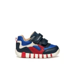 IUPIDOO Baby First Steps Sneaker Navy Blue for Baby Boys 26 with Leather Effect and Nylon Upper Flexy Cushioning Design Comfortable and Stylish for Daily Activities - Geox