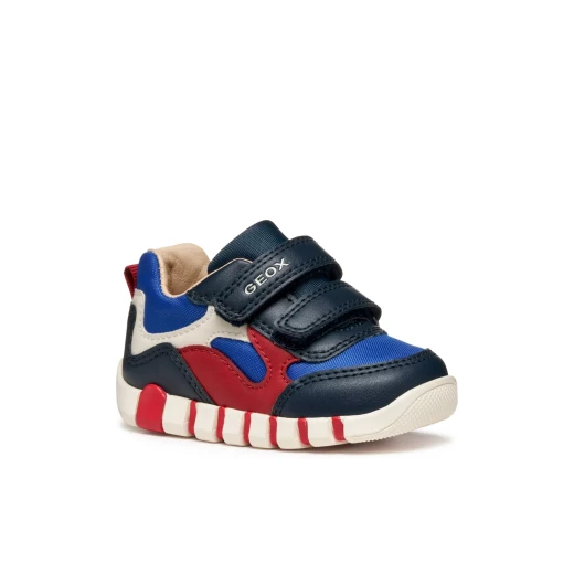 IUPIDOO Baby First Steps Sneaker Navy Blue for Baby Boys 26 with Leather Effect and Nylon Upper Flexy Cushioning Design Comfortable and Stylish for Daily Activities - Geox - Image 3