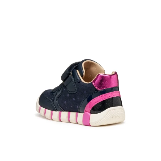 IUPIDOO Baby First Steps Sneaker Navy Blue 26 Features Double Riptape Closure Printed Suede and Leather Effect for Comfort and Support - Iupidoo - Image 6