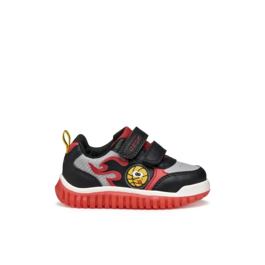 Lightyloo Baby Boys Sneakers Black 22 with LED Lights for Playtime - Geox - Image 2