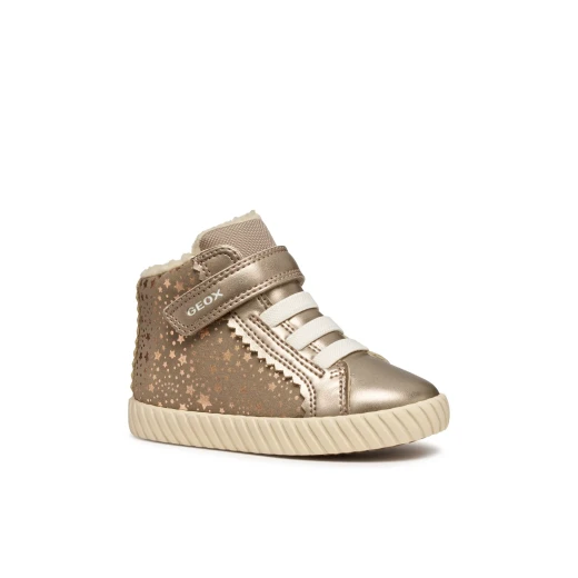 Geox Mirrorless Baby Sneaker Dark Beige for Baby Girls Size 22 Suede Like and Pearlescent Leather Effect Material Sporty Casual Style for Little Explorers - Geox - Image 3