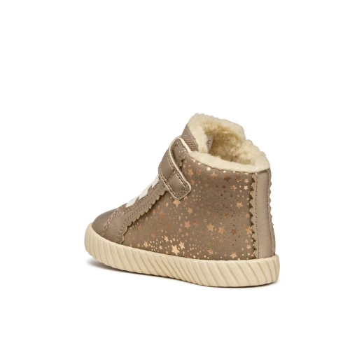 Geox Mirrorless Baby Sneaker Dark Beige for Baby Girls Size 22 Suede Like and Pearlescent Leather Effect Material Sporty Casual Style for Little Explorers - Geox - Image 5
