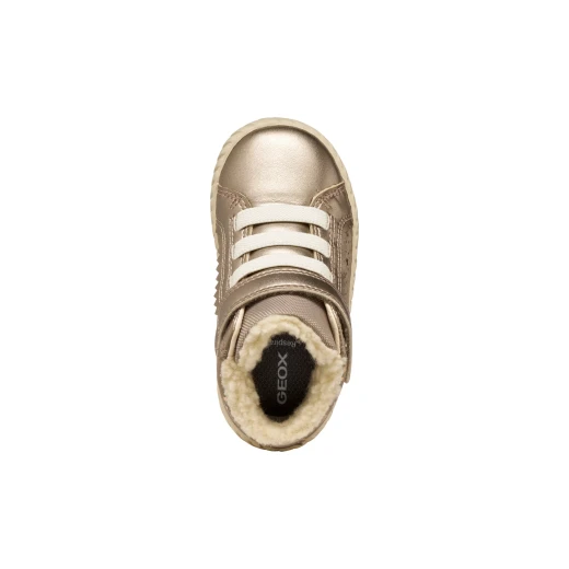 Geox Mirrorless Baby Sneaker Dark Beige for Baby Girls Size 22 Suede Like and Pearlescent Leather Effect Material Sporty Casual Style for Little Explorers - Geox - Image 6