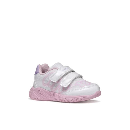Sprintye Baby Breathable Sneakers for Baby Boys White Mesh and Leather Effect Material Side Patch Detail Comfortable Support for Little Adventures Size 24 - Sprintye - Image 3