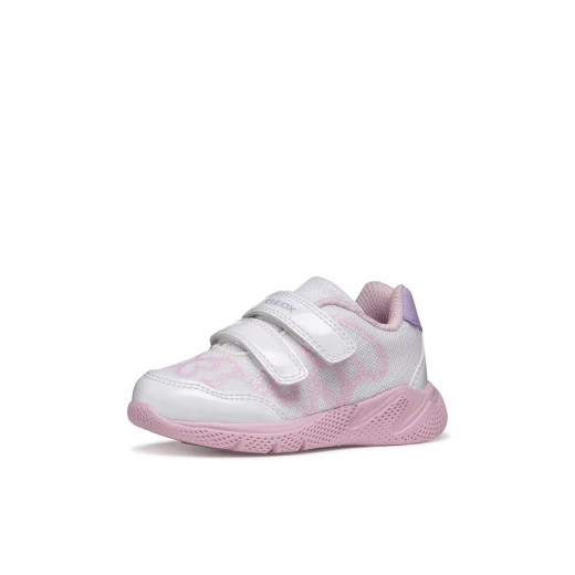 Sprintye Baby Breathable Sneakers for Baby Boys White Mesh and Leather Effect Material Side Patch Detail Comfortable Support for Little Adventures Size 24 - Sprintye - Image 4