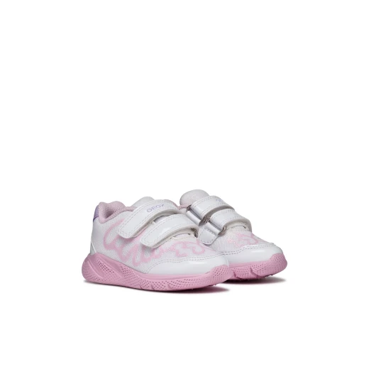 Geox Sprintye Baby Sneakers White 26 Breathable Mesh Running Shoes for Baby Boys Comfortable and Stylish Side Patch Detail in Rubber Coated TPR Material - Geox - Image 7
