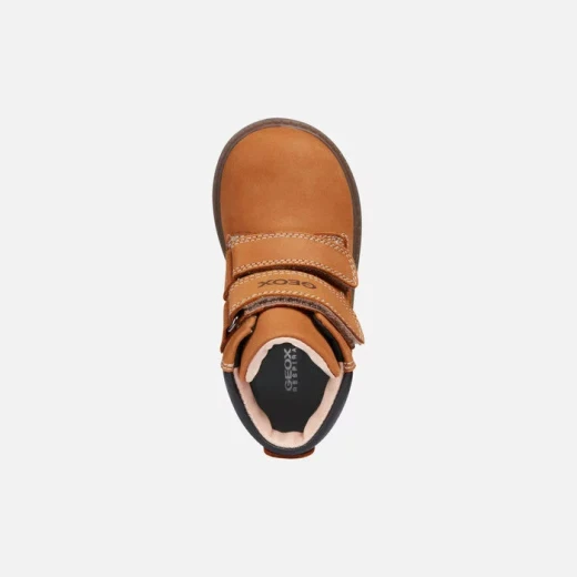 Geox Hynde Baby Waterproof Ankle Boot in Biscuit Brown Nubuck for Boys, Breathable Design, Autumn/Winter Wear, Size 23, Fast Delivery and Easy Exchange - Geox - Image 5