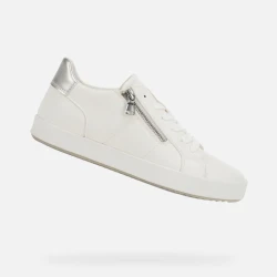 Geox Blomiee Woman Off White Sneakers Size 37 Featuring Breathable Waterproof Membrane and Rubber Sole for All Day Comfort Fast Delivery Easy Exchange at Geox Stores