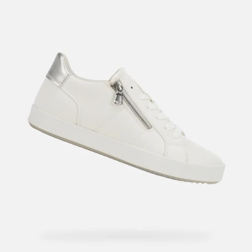 Geox Blomiee Woman Off White Sneakers Size 37 Featuring Breathable Waterproof Membrane and Rubber Sole for All Day Comfort Fast Delivery Easy Exchange at Geox Stores - Geox - Image 2