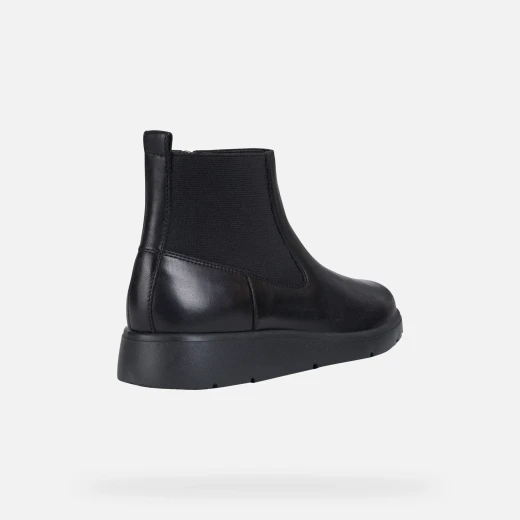 Geox Arlara Woman's Ankle Boots in Black Nappa Leather, Size 37, Featuring Next Generation Comfort and Urban Style, Breathable and Easy to Wear, Ideal for Various Occasions - Geox - Image 3