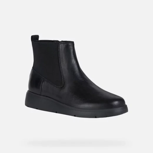 Geox Arlara Woman's Ankle Boots in Black Nappa Leather, Size 37, Featuring Next Generation Comfort and Urban Style, Breathable and Easy to Wear, Ideal for Various Occasions - Geox - Image 4