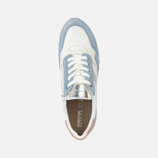 Geox Tabelya Woman's Sneakers in Sky Blue and White: Modern Design Featuring Suede and Nylon Construction, Enhanced Comfort, and Contemporary Style for Women, Size 41 - Geox - Image 5