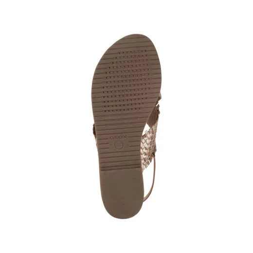 Geox Sozy S Women's Flat Sandals Braided Detail Light Gold Size 36 - Geox - Image 8