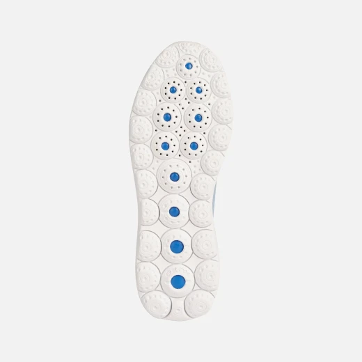 حذاء رياضي Geox Spherica نسائي خفيف الوزن للغاية مسامي أزرق سماوي جزء علوي محبوك تفاصيل جلد سويدي راحة صيفية 37 نمط حضري D15NUA.06K22.C4017 - جيوكس - Image 6