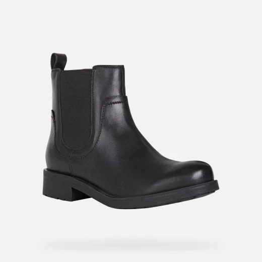 Geox Rewelle Woman's Ankle Boots in Black, Size 37, Biker-Inspired Design with Elasticated Panel for Easy Wear and Breathable Sole for All-Day Comfort - Geox - Image 3