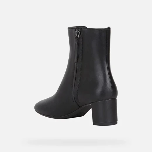 Geox Pheby 50 Woman Black Ankle Boots Nappa Leather Comfortable Mid Heel Breathable Design Size 37 Elegant Footwear Suitable for Formal Occasions D16QMF.00085.C9999 - Geox - Image 4