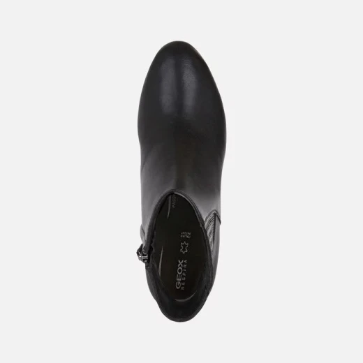 Geox Pheby 50 Women's Black Ankle Boots Mid Heel Comfortable Breathable Leather Elegant Formal Wear Size 40 D16QMF.00085.C9999 Fast Delivery Easy Exchange - Geox - Image 5