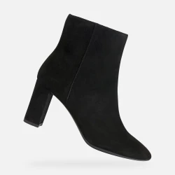Geox Pheby 80 Woman Ankle Boot Black Suede 36 Comfortable Breathable Boot for Women Formal Occasions Stylish High Heel Elegant Design Fast Delivery Easy Exchange