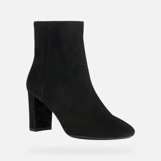 Geox Pheby 80 Woman Ankle Boot Black Suede 36 Comfortable Breathable Boot for Women Formal Occasions Stylish High Heel Elegant Design Fast Delivery Easy Exchange - Geox - Image 3