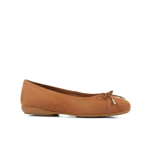 Annytah Woman Ballet Flats Suede Cognac 36 Round Toe Breathable - Geox - Image 2