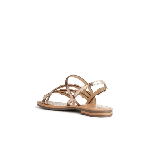 Geox Sozy S Woman Flat Sandals Bronze Printed Leather Size 37 Summer Footwear Versatile Design Fast Delivery Easy Exchange - Geox - Image 4