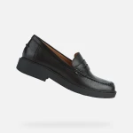 Geox Spherica EC1 Woman's Loafer Black Leather Style 37 Exceptional Comfort Breathable Cushioning Timeless Design Perfect For Work or Formal Outfits Fast Delivery Easy Exchange