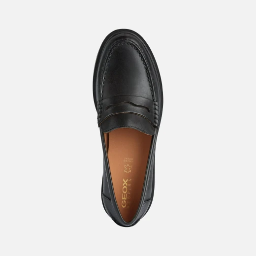 Geox Spherica EC1 Woman's Loafer Black Leather Style 37 Exceptional Comfort Breathable Cushioning Timeless Design Perfect For Work or Formal Outfits Fast Delivery Easy Exchange - Image 5