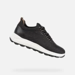Geox Spherica 4x4 ABX Women's Waterproof Sneakers Black Size 36 Breathable Cushioned Knitted Upper Urban Style Comfortable Walking Shoes - Geox