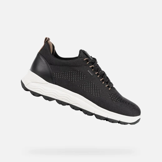 Geox Spherica 4x4 ABX Women's Waterproof Sneakers Black Size 36 Breathable Cushioned Knitted Upper Urban Style Comfortable Walking Shoes - Geox - Image 2