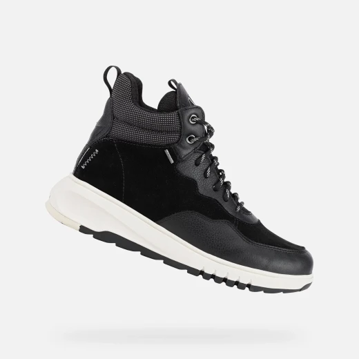 Geox Aerantis 4x4 ABX Woman Waterproof Ankle Boots Black Suede and Tumbled Leather Stylish Design Size 36 Breathable and Comfortable Winter Footwear for Women Geox Aerantis 4x4 ABX Woman Waterproof Ankle Boots Black Suede and Tumbled Leather Stylish Design Size 36 Breathable and Comfortable Winter Footwear for Women