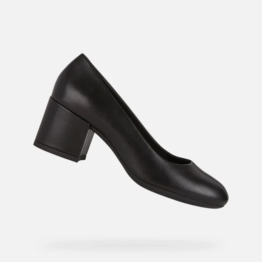 Geox Eleana Woman's Court Shoe in Black Nappa Leather with Comfortable Block Heel, Versatile Design for Casual and Formal Outfits, Size 40, Breathable and Timeless Aesthetic Geox Eleana Woman's Court Shoe in Black Nappa Leather with Comfortable Block Heel, Versatile Design for Casual and Formal Outfits, Size 40, Breathable and Timeless Aesthetic