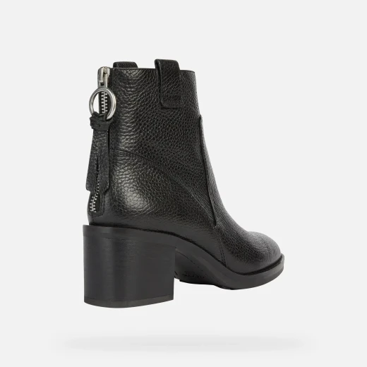 Geox Giulila Woman Ankle Boots Black Leather 41 Casual City Wear - Geox - Image 4