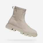 Geox Vilde Woman Beige Suede Boots with Stretchy Upper 41. Modern and Breathable Design with a Chunky Outsole for Everyday City Styling and Easy Goods Exchange. D26UAC.022KB.C5004 - Geox