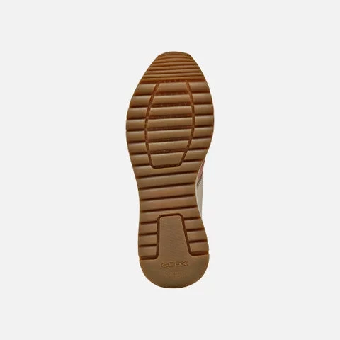 Desya Woman Sneakers Light Taupe 39 Lightweight Breathable Casual Shoes Shiny Fabric Leather Effect Everyday Wear Comfortable Design Sporty Aesthetic For Women - Geox - Image 6
